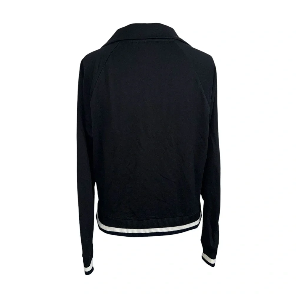 J. Crew Women’s Half Zip Sweater Black Crop Small